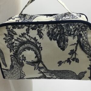 Chic Black and Cream Cosmetic Bag